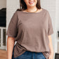 Let Me Live Relaxed Tee in Brown Womens Tops   