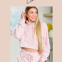 Judy Blue- High Rise Control Top Wide Leg Crop Jeans in Pink