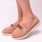 Literally Loafers in Blush Faux Suede Womens   