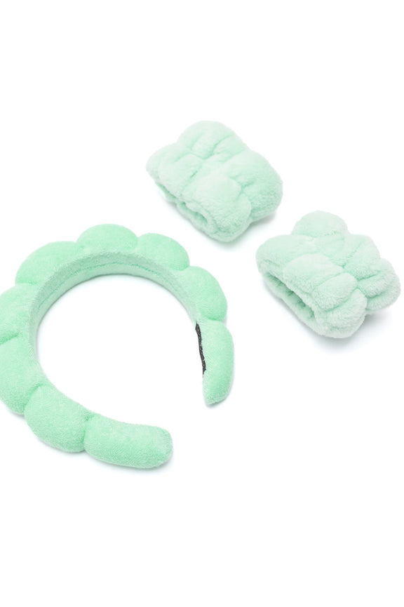 Lost in the Moment Headband and Wristband Set in Green Health & Beauty   