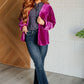 Lucid Dream Ruffle Neckline Blouse in Navy Blouses   