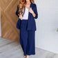 Magic Wide Leg Crop Pants in Navy Bottoms   