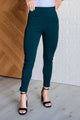 Magic Ankle Crop Skinny Pants in Hunter Green Bottoms   