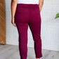 Magic Ankle Crop Skinny Pants in Wine Bottoms   