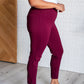 Magic Ankle Crop Skinny Pants in Wine Bottoms   