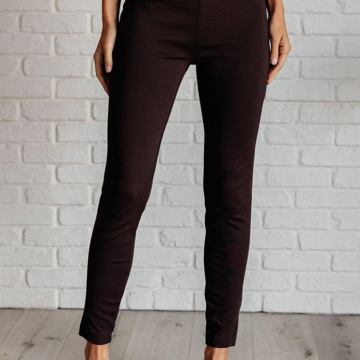 Magic Skinny 28" Pants in Chocolate - Three Mad Hatters Mercantile 