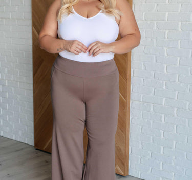 Magic Wide Leg Crop Pants in Dark Mocha