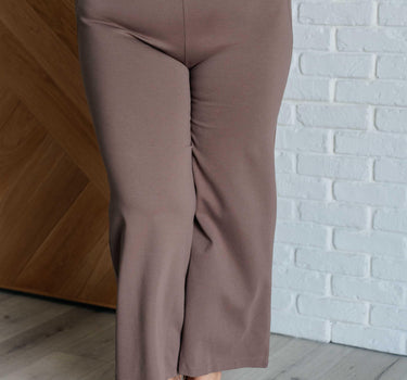 Magic Wide Leg Crop Pants in Dark Mocha