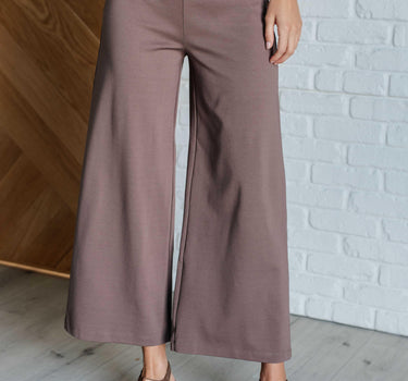 Magic Wide Leg Crop Pants in Dark Mocha
