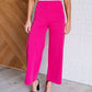 Magic Wide Leg Crop Pants in Hot Pink Bottoms   