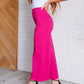 Magic Wide Leg Crop Pants in Hot Pink Bottoms   