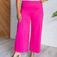 Magic Wide Leg Crop Pants in Hot Pink Bottoms   