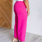 Magic Wide Leg Crop Pants in Hot Pink Bottoms   