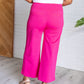 Magic Wide Leg Crop Pants in Hot Pink Bottoms   