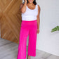 Magic Wide Leg Crop Pants in Hot Pink Bottoms   