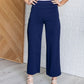 Magic Wide Leg Crop Pants in Navy Bottoms   