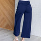 Magic Wide Leg Crop Pants in Navy Bottoms   