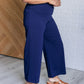 Magic Wide Leg Crop Pants in Navy Bottoms   