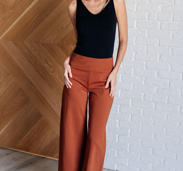 Magic Wide Leg Crop Pants in Rust