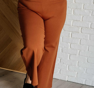 Magic Wide Leg Crop Pants in Rust