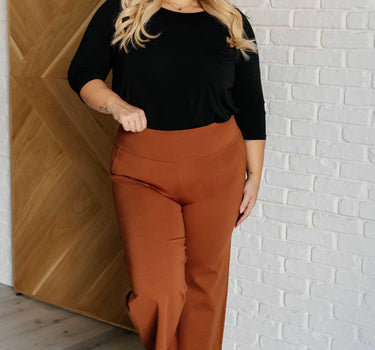 Magic Wide Leg Crop Pants in Rust