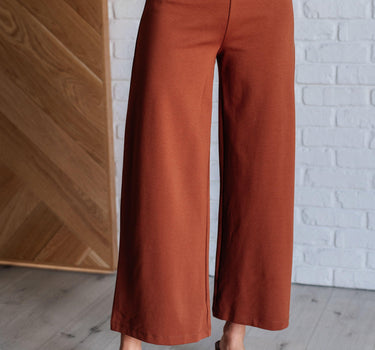 Magic Wide Leg Crop Pants in Rust