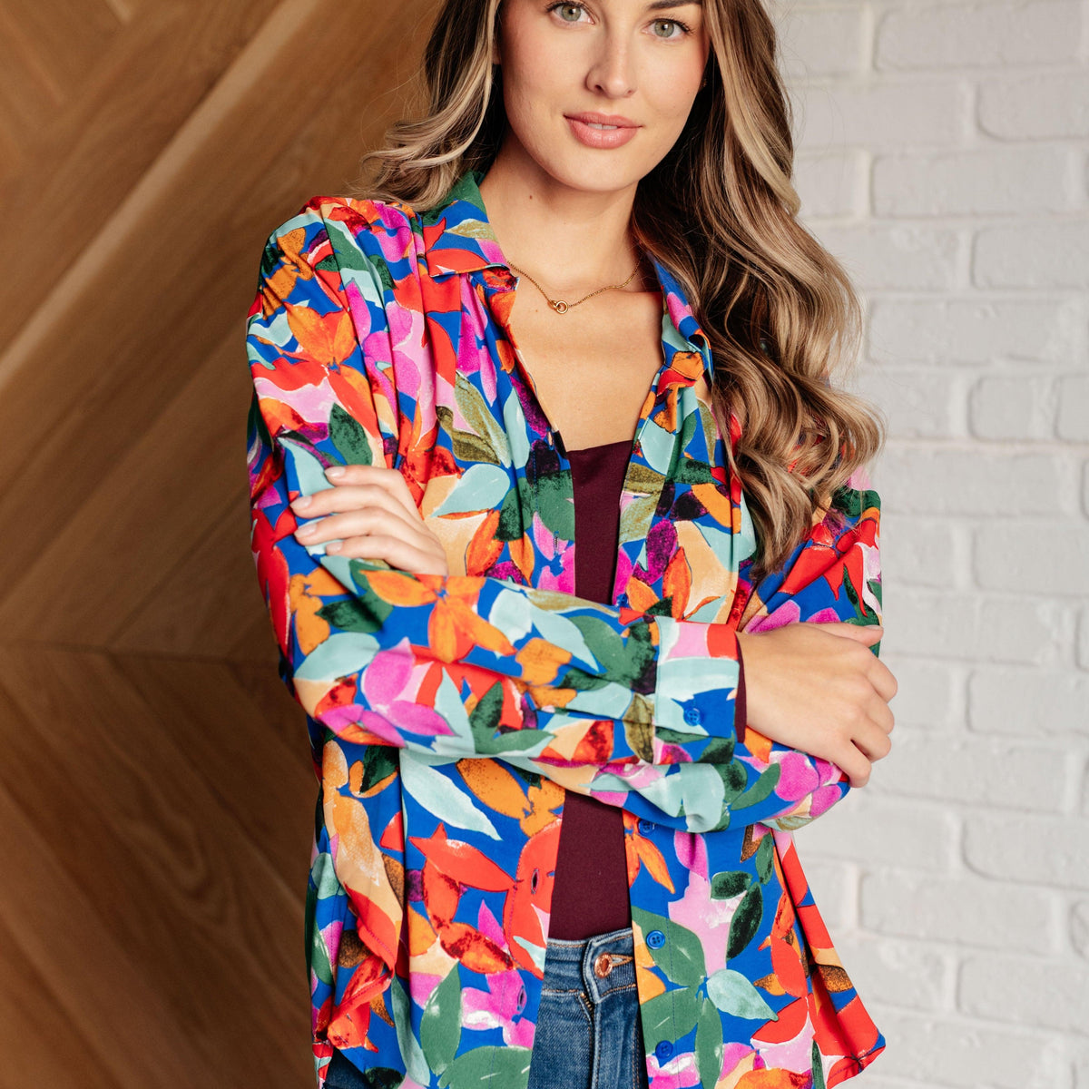 Make Like a Tree and Leaf Button Up Blouse - Three Mad Hatters Mercantile 