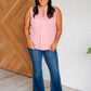 Matter of Fact Pleat Front Sleeveless Blouse in Pink Blouses   