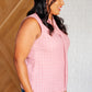 Matter of Fact Pleat Front Sleeveless Blouse in Pink Blouses   