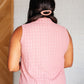 Matter of Fact Pleat Front Sleeveless Blouse in Pink Blouses   