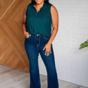 Matter of Fact Pleat Front Sleeveless Blouse