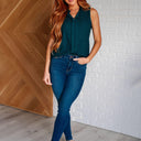 Matter of Fact Pleat Front Sleeveless Blouse