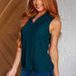 Matter of Fact Pleat Front Sleeveless Blouse Blouses   