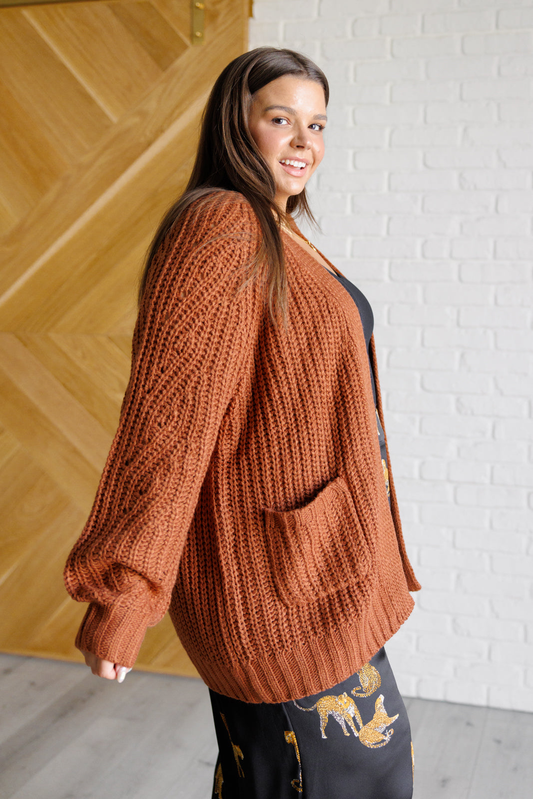 Maybe Monday Cardigan in Chestnut Layers   