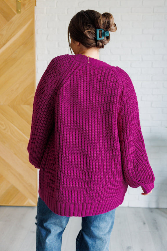 Maybe Monday Cardigan in Berry Layers   