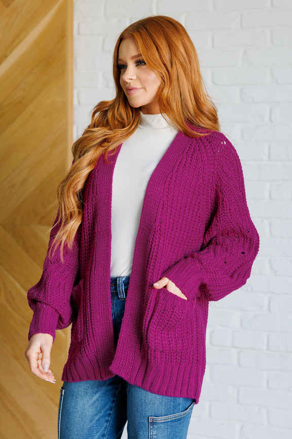 Maybe Monday Cardigan in Berry Layers   