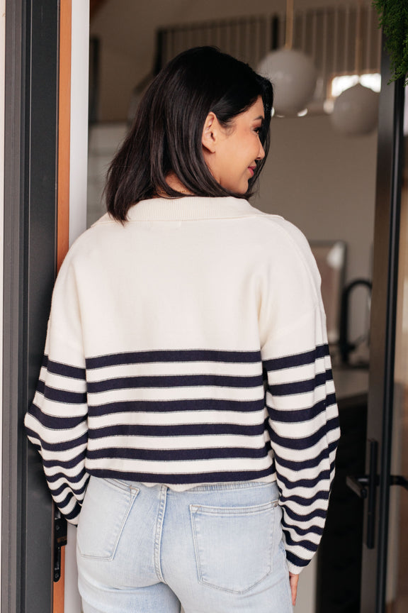 Memorable Moments Striped Sweater Tops   