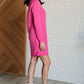 Milan Travel Shift Dress in Hot Pink Dresses   