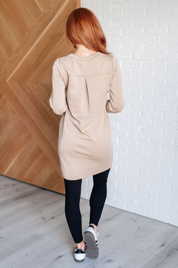 Milan Travel Shift Dress in Khaki Dresses   