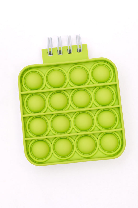 Mini Pop It Notebook in Green Kids   