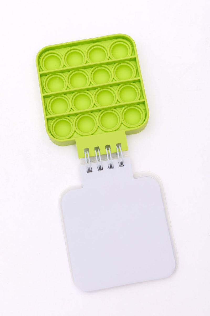 Mini Pop It Notebook in Green Kids   