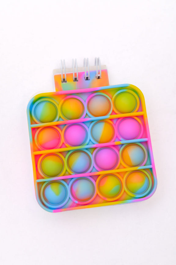 Mini Pop It Notebook in Rainbow Kids   