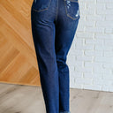 Montana High Rise Rigid Magic Distressed Straight Jeans