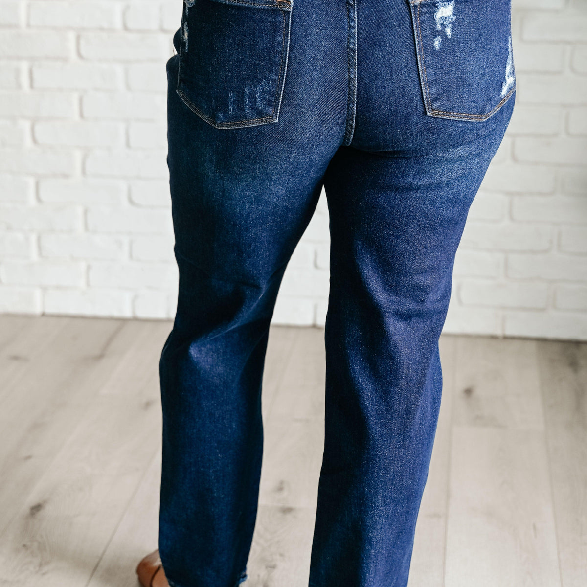 Montana High Rise Rigid Magic Distressed Straight Jeans - Three Mad Hatters Mercantile 