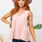 Never Second Best V-Neck Blouse in Peach Womens Tank Tops   