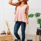 Never Second Best V-Neck Blouse in Peach Womens Tank Tops   