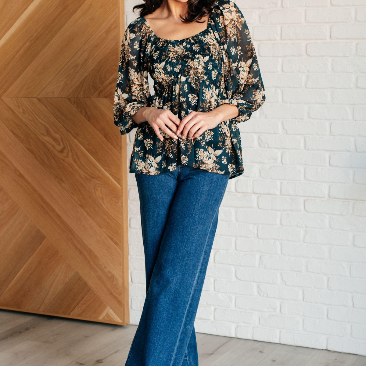 New Beginnings Square Neck Blouse - Three Mad Hatters Mercantile 