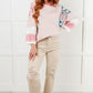 New Chapter Floral Color Block Patchwork Top Tops