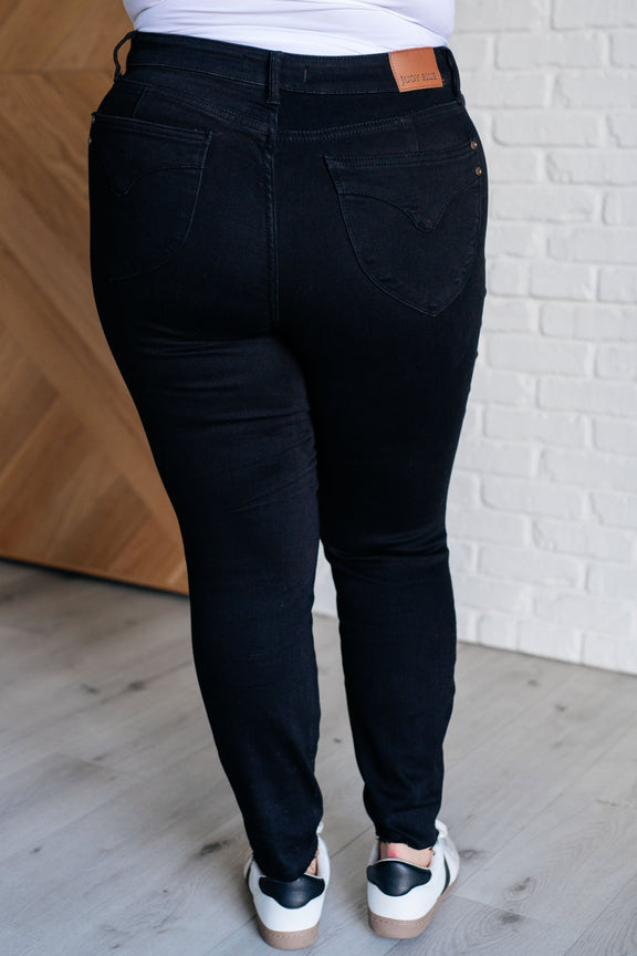 Nicole Tummy Control Skinny Jeans in Black Womens   