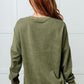 No Plain Jane Oversized Sweatshirt in Green Tops